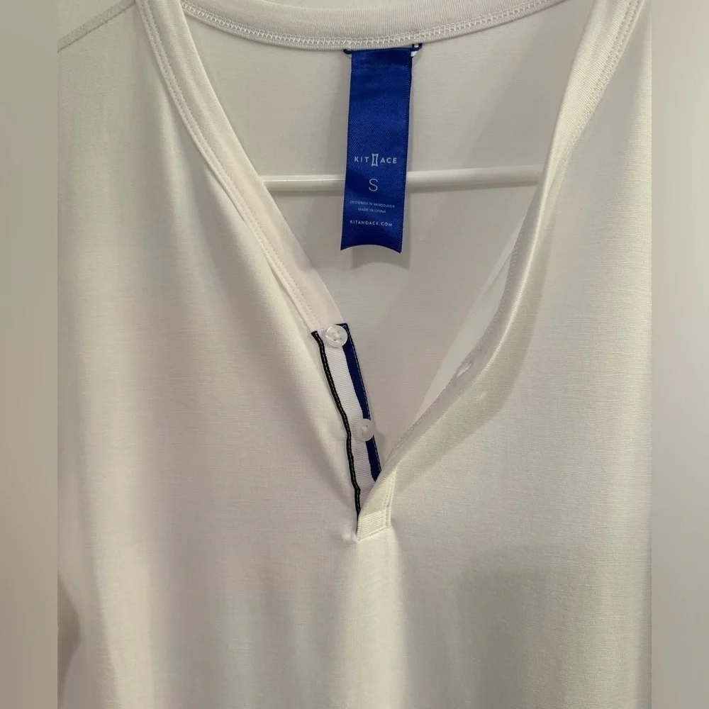 Kit and Ace Tech Henley Short Sleeve White Small